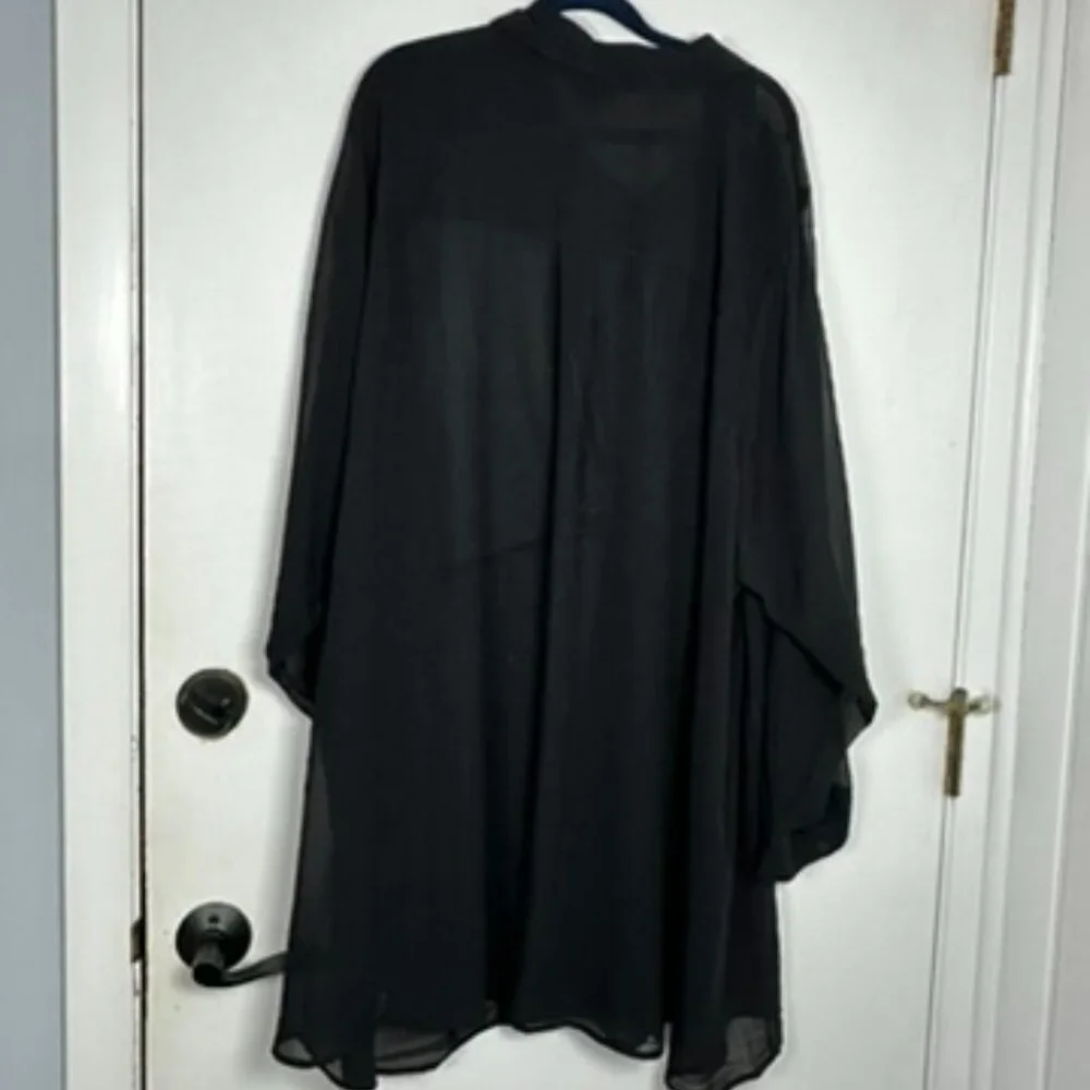 NWT Torrid Chiffon Twist Front Tunic Deep Black Size 5 (28) - Picture 10 of 10